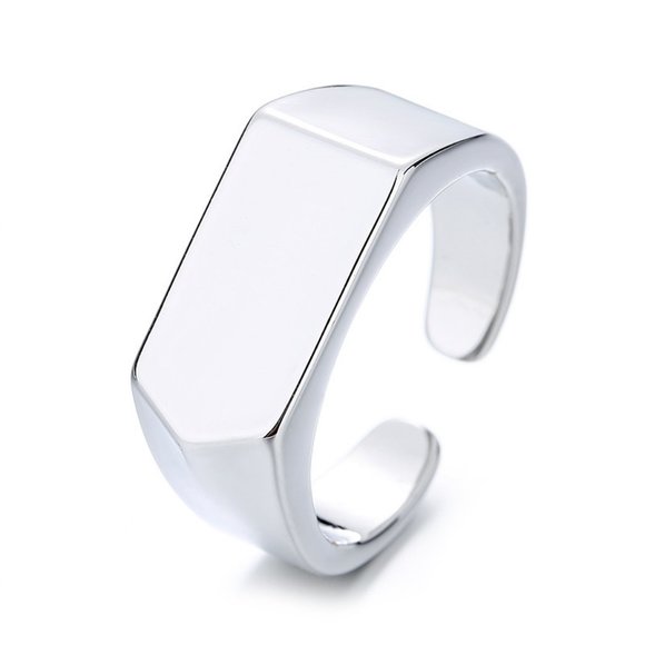 men silver ring - Picture 2 of 2